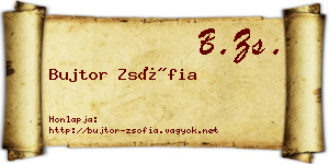 Bujtor Zsófia névjegykártya