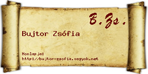 Bujtor Zsófia névjegykártya