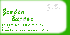 zsofia bujtor business card
